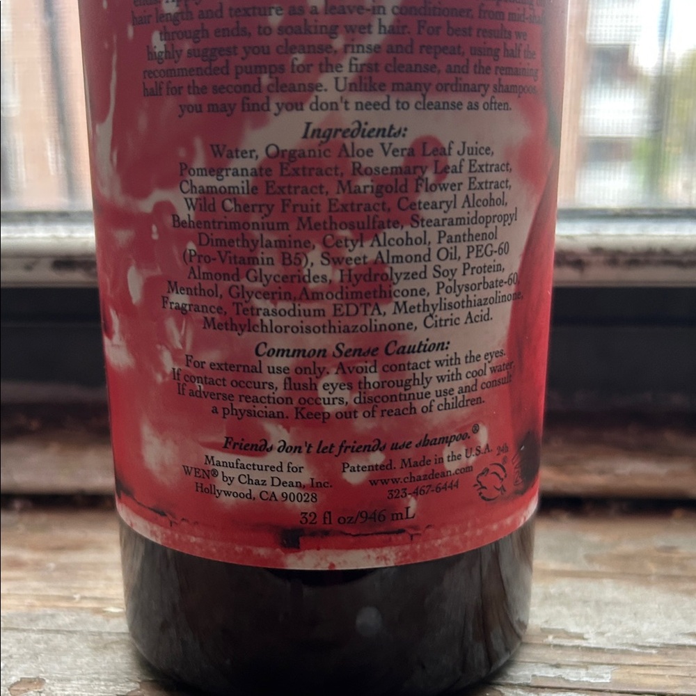 WEN Pomegranate Cleansing Conditioner 32oz Bottle FACTORY SEALED with PUMP - Picture 6 of 16